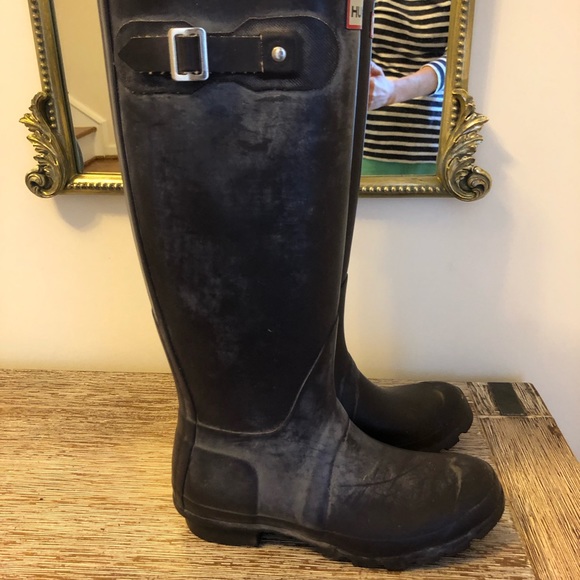 Vintage Hunter purple matte rubber boots size 6 - Picture 8 of 8